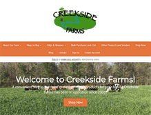 Tablet Screenshot of creeksidefarms-nc.com